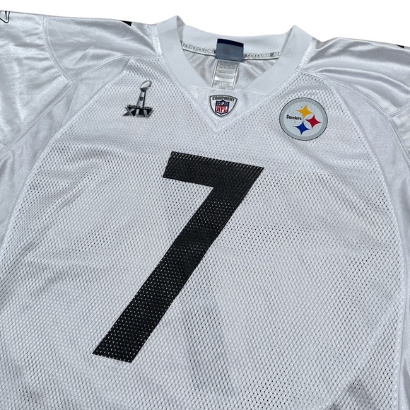 Reebok Pittsburgh Steelers Ben Roethlisberger Super Bowl XLV Jersey Mens L - Picture 3 of 8